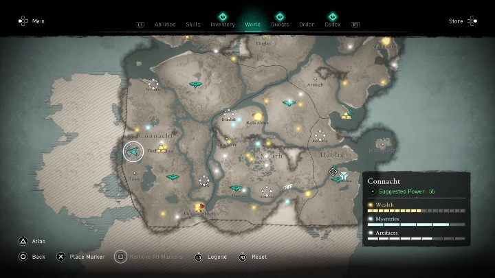 4 - AC Valhalla Wrath of the Druids: Irish Cycle Pages - entire collection, map - Secrets and Collectibles - Assassins Creed Valhalla Guide and Walkthrough