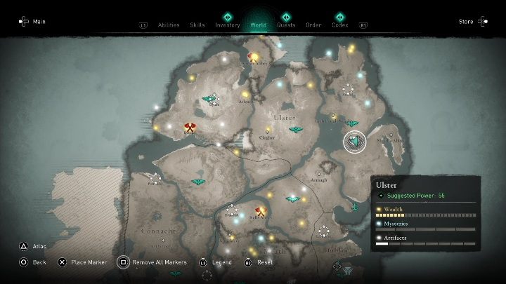 3 - AC Valhalla Wrath of the Druids: Ui Neill artifcts - entire collection, map - Secrets and Collectibles - Assassins Creed Valhalla Guide and Walkthrough