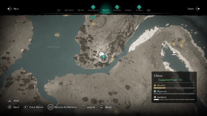 Region: Ulster - AC Valhalla Wrath of the Druids: Ui Neill artifcts - entire collection, map - Secrets and Collectibles - Assassins Creed Valhalla Guide and Walkthrough