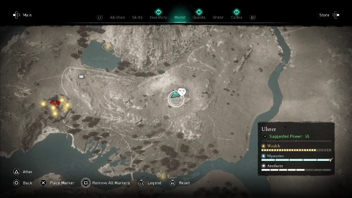 Region: Ulster - AC Valhalla Wrath of the Druids: Ui Neill artifcts - entire collection, map - Secrets and Collectibles - Assassins Creed Valhalla Guide and Walkthrough