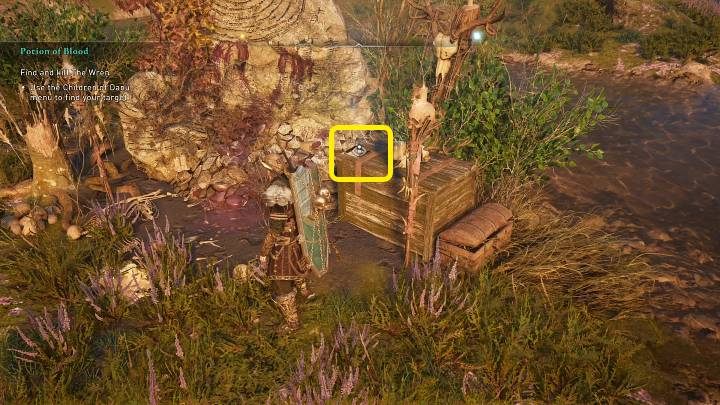 Clue #3: The next clue is on a wooden box, near Gara Lake - AC Valhalla Wrath of the Druids: Children of Danu - all clues, all members, list - Basics - Assassins Creed Valhalla Guide and Walkthrough