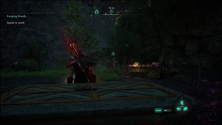 After placing the tools on the sarcophagus, talk to Ivaldi - AC Valhalla Dawn of Ragnarok: Forging Bonds - Walkthrough - Assassins Creed Valhalla Guide and Walkthrough