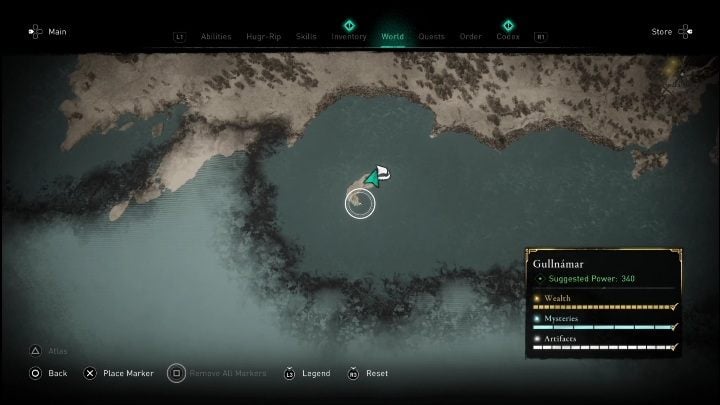 Location: This map is hidden on a small island just south of Gullnamar - AC Valhalla Dawn of Ragnarok: Legendary Hoard Maps - list, locations - Basics - Assassins Creed Valhalla Guide and Walkthrough