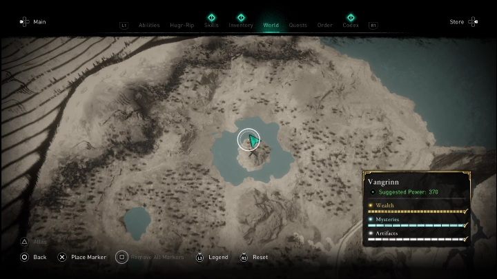Location: The treasure is hidden on a small island in the northern part of Vangrinn - AC Valhalla Dawn of Ragnarok: Legendary Hoard Maps - list, locations - Basics - Assassins Creed Valhalla Guide and Walkthrough