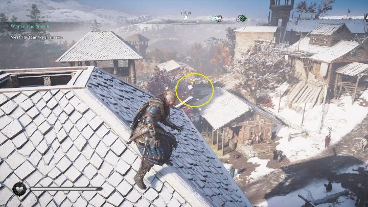 Start: The paper is located on one of the towers near the city - Assassins Creed Valhalla: Flying Paper - Eurvicscire secrets, locations - Eurvicscire - Assassins Creed Valhalla Guide and Walkthrough
