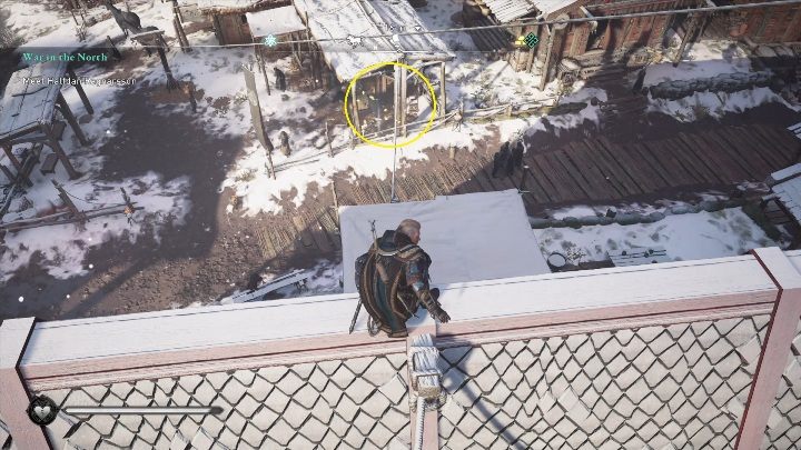 Beginning: The paper is on a rat hung between houses - Assassins Creed Valhalla: Flying Paper - Eurvicscire secrets, locations - Eurvicscire - Assassins Creed Valhalla Guide and Walkthrough