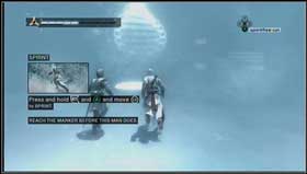 Do the same thing near the man but try to grab him using B/O - Tutorial - WALKTHROUGH - Assassins Creed (XBOX360) - Game Guide and Walkthrough