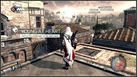 You will have to start running after the conversation [1] - Thieves Quests - p. 2 | Side Quests - Side Quests - Assassins Creed: Brotherhood Game Guide & Walkthrough