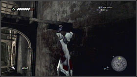 Sou will find a hole there [1], use wooden beams to go over it - Romulus Lairs - p. 1 | Side Quests - Side Quests - Assassins Creed: Brotherhood Game Guide & Walkthrough