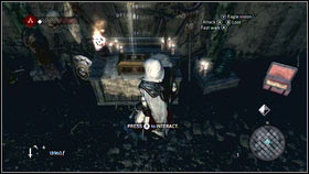 Now get to corridor [1] that will lead you to the room full of the treasures [2] - Romulus Lairs - p. 3 | Side Quests - Side Quests - Assassins Creed: Brotherhood Game Guide & Walkthrough