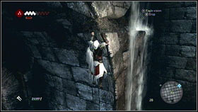After the fight, climb on the wall located on the left [1] and go right - Romulus Lairs - p. 5 | Side Quests - Side Quests - Assassins Creed: Brotherhood Game Guide & Walkthrough