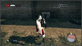 When the plans will be destroyed, stay among other people and try to get to the gate located on the other side of the street [1] - Leonardos Machines - p. 1 | Side Quests - Side Quests - Assassins Creed: Brotherhood Game Guide & Walkthrough