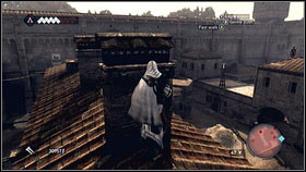 After a short cut scene, enter the building located in the east and kill the soldier who is standing there [1] - Leonardos Machines - p. 2 | Side Quests - Side Quests - Assassins Creed: Brotherhood Game Guide & Walkthrough