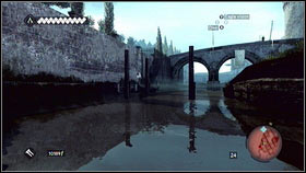 At the beginning go to the marked location [1] - Leonardos Machines - p. 3 | Side Quests - Side Quests - Assassins Creed: Brotherhood Game Guide & Walkthrough