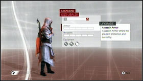 In the tab Assassins, you can watch your pupils [1], add some points to their stats and change their clothes [2] - Assassin Guild | Side Quests - Side Quests - Assassins Creed: Brotherhood Game Guide & Walkthrough