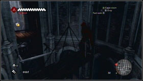 After few seconds of the chase, the man with use the elevator [1] - Romulus Lair | Treasures and Merchant Quests - Treasures and Merchant Quests - Assassins Creed: Brotherhood Game Guide & Walkthrough