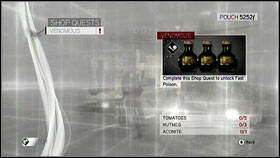 Required items: Tomatoes x5, Nutmeg x3, Acontie x1 - Merchant Quests | Treasures and Merchant Quests - Treasures and Merchant Quests - Assassins Creed: Brotherhood Game Guide & Walkthrough