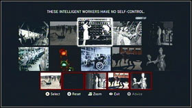 In the first phase, you have to choose 5 pictures [1] - Detailed Description - p. 1 | Puzzles - Puzzles - Assassins Creed: Brotherhood Game Guide & Walkthrough