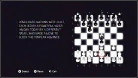 In the first phase, you will have to play chess [1] - Detailed Description - p. 1 | Puzzles - Puzzles - Assassins Creed: Brotherhood Game Guide & Walkthrough