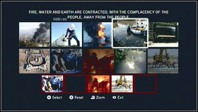 To complete the first phase, you have to choose pictures number 2 and 4 in the upper row [1] and 2, 3, 5 in the lower row [2] - Detailed Description - p. 2 | Puzzles - Puzzles - Assassins Creed: Brotherhood Game Guide & Walkthrough