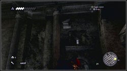 When you will cross above the fire [1], go to the next chamber, climb on the stone blocks and enter the eastern wall - Detailed Description - p. 4 | Borgias Flags - Borgias Flags - Assassins Creed: Brotherhood Game Guide & Walkthrough