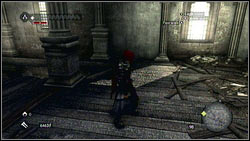 Climb to the top of the room with no floor [1] and go south - Detailed Description - p. 5 | Borgias Flags - Borgias Flags - Assassins Creed: Brotherhood Game Guide & Walkthrough