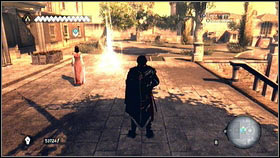 Take the box by pressing B [1] and follow the woman - Sequence 1 - Peace at Last - p. 1 | Walkthrough - Walkthrough - Assassins Creed: Brotherhood Game Guide & Walkthrough