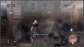 Go to the stables and try to get close to the marked captain [1] - Sequence 2 - A Wilderness of Tiger - p. 3 | Walkthrough - Walkthrough - Assassins Creed: Brotherhood Game Guide & Walkthrough