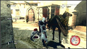 After you will start this quest, jump on the nearest horse and follow Machiavelli [1] - Sequence 2 - A Wilderness of Tiger - p. 3 | Walkthrough - Walkthrough - Assassins Creed: Brotherhood Game Guide & Walkthrough