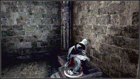 Move left and you will find third mechanisms [1], the fourth one will be located on the right [2] - Sequence 2 - A Wilderness of Tiger - p. 4 | Walkthrough - Walkthrough - Assassins Creed: Brotherhood Game Guide & Walkthrough