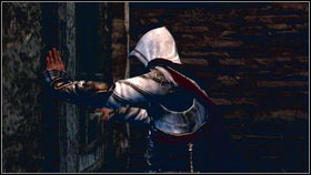 Get close to the mechanisms located on the right, to open the door[1] press B [2] - Sequence 2 - A Wilderness of Tiger - p. 4 | Walkthrough - Walkthrough - Assassins Creed: Brotherhood Game Guide & Walkthrough