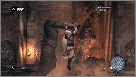 On the other side climb on the pillar located near the lake [1] - Sequence 2 - A Wilderness of Tiger - p. 4 | Walkthrough - Walkthrough - Assassins Creed: Brotherhood Game Guide & Walkthrough