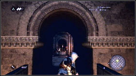 Jump on it and use pillars [1] to get to the wall - Sequence 2 - A Wilderness of Tiger - p. 5 | Walkthrough - Walkthrough - Assassins Creed: Brotherhood Game Guide & Walkthrough