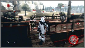 When you will have enough money, go to the marked place [1] - Sequence 3 - The Fighter, The Lover and The Thief - p. 2 | Walkthrough - Walkthrough - Assassins Creed: Brotherhood Game Guide & Walkthrough