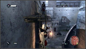 After killing the second guard stay close to the wall [1] - Sequence 4 - Den of Thieves - p. 1 | Walkthrough - Walkthrough - Assassins Creed: Brotherhood Game Guide & Walkthrough