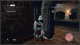 Now you have to go left, until you will see Catherine prison [1] - Sequence 4 - Den of Thieves - p. 2 | Walkthrough - Walkthrough - Assassins Creed: Brotherhood Game Guide & Walkthrough