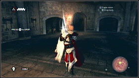 Catch her [1] and go to the prison [2] - Sequence 4 - Den of Thieves - p. 2 | Walkthrough - Walkthrough - Assassins Creed: Brotherhood Game Guide & Walkthrough