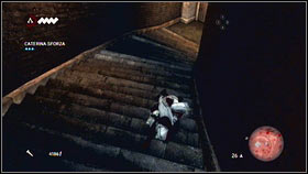 Now return to Catharina [1] and kill the last soldier in the same way [2] - Sequence 4 - Den of Thieves - p. 3 | Walkthrough - Walkthrough - Assassins Creed: Brotherhood Game Guide & Walkthrough