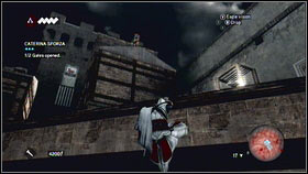 The second mechanism is on the other side of the square - Sequence 4 - Den of Thieves - p. 3 | Walkthrough - Walkthrough - Assassins Creed: Brotherhood Game Guide & Walkthrough