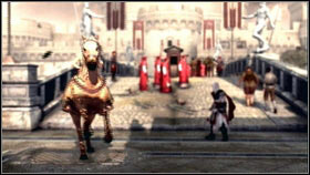 Follow Cathrine [1] until the cut scene will start [2] - Sequence 4 - Den of Thieves - p. 3 | Walkthrough - Walkthrough - Assassins Creed: Brotherhood Game Guide & Walkthrough