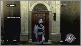 Leave the place after the fight [1] and lower your Notoriety [2] - Sequence 4 - Den of Thieves - p. 3 | Walkthrough - Walkthrough - Assassins Creed: Brotherhood Game Guide & Walkthrough