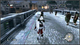 Go to the marked place and use your Eagle Vision (Y) to find your target [1] - Sequence 4 - Den of Thieves - p. 4 | Walkthrough - Walkthrough - Assassins Creed: Brotherhood Game Guide & Walkthrough