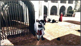 After a long walk your target will stop and he will start talking [1] - Sequence 4 - Den of Thieves - p. 4 | Walkthrough - Walkthrough - Assassins Creed: Brotherhood Game Guide & Walkthrough