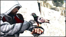 Go to the marked pigeon cage [1] and send a letter [2] - Sequence 4 - Den of Thieves - p. 4 | Walkthrough - Walkthrough - Assassins Creed: Brotherhood Game Guide & Walkthrough