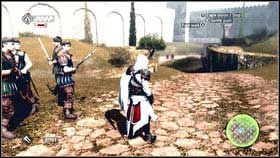 Go to the point marked on the map [1] - Sequence 4 - Den of Thieves - p. 4 | Walkthrough - Walkthrough - Assassins Creed: Brotherhood Game Guide & Walkthrough