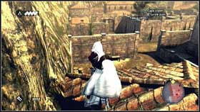 When the path will be unblocked once again, jump north [1] - Sequence 4 - Den of Thieves - p. 5 | Walkthrough - Walkthrough - Assassins Creed: Brotherhood Game Guide & Walkthrough