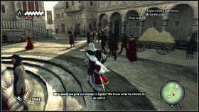 The man will be harassed by some guard - Sequence 5 - The Banker - p. 1 | Walkthrough - Walkthrough - Assassins Creed: Brotherhood Game Guide & Walkthrough