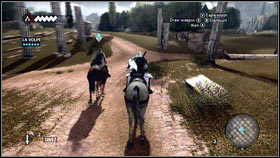 The next patrol is waiting for you near the road [1] - Sequence 7 - The Key to the Castello - p. 1 | Walkthrough - Walkthrough - Assassins Creed: Brotherhood Game Guide & Walkthrough