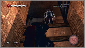 After the film, go upstairs and climb on the wall located on the right - Sequence 8 - The Borgia - p. 2 | Walkthrough - Walkthrough - Assassins Creed: Brotherhood Game Guide & Walkthrough