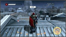 Now go right until you will get to the wall - Sequence 8 - The Borgia - p. 2 | Walkthrough - Walkthrough - Assassins Creed: Brotherhood Game Guide & Walkthrough